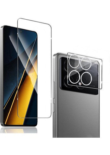 Poco M3 için full kaplama ön arka kamera nano tempered ekran koruyucu 3 adet set