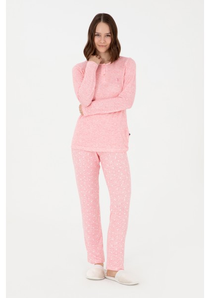 Kadın Pembe Pijama Takım 50302755-VR041