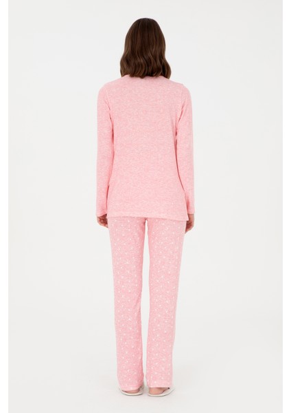 Kadın Pembe Pijama Takım 50302755-VR041