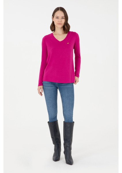 Kadın Fuşya Sweatshirt 50289542-VR023 fırsatları