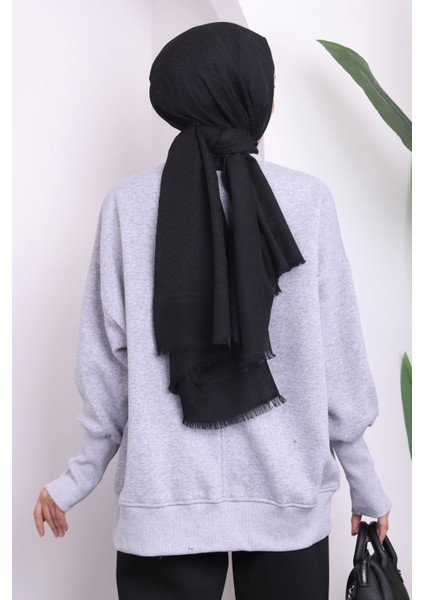 Gri Bisiklet Yaka Üç İplik Basic Sweat