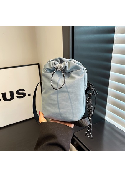 Trendy Hafif Crossbody Çanta Japon Ipli Naylon Oxford Kumaş Erkek ve Kadın Açık Hava Eğlence Spor Omuz Kova Çantası (Yurt Dışından)