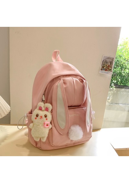 Kızlar Için Okul Çantası, Sevimli Tavşan Kulaklı Sırt Çantası, Kampüs Çok Yönlü Kız Sırt Çantası (Yurt Dışından)