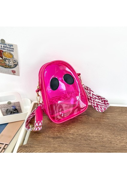 Kadınlar Için Şeffaf Su Geçirmez Crossbody Çanta Yaz 2024 Yeni Sevimli Somun Cep Telefonu Çantası Hayalet Imp Omuz Jöle Çanta (Yurt Dışından)