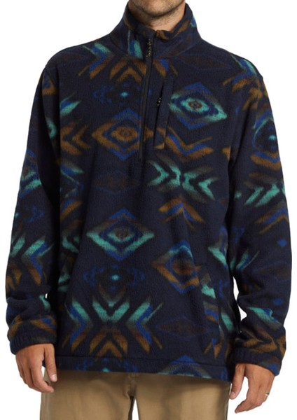 Boundary Mock Neck Erkek Mavi Polar