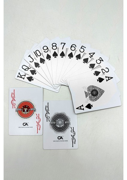 Jumbo Plastik Su Geçirmez Jumbo Blackjack Iskambil Oyun Kağıdı CIN885SLV fiyatları