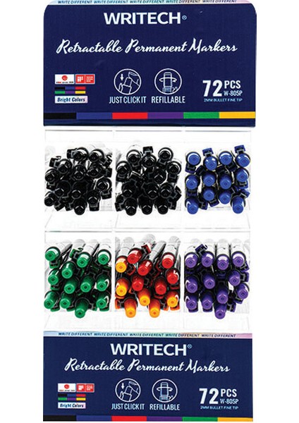 Wrıtech W-805P Basmalı Permanent Kalem - 72'li Stand