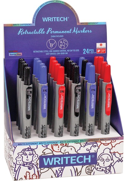 W-805P Basmalı Permanent Kalem - 24'lü Set