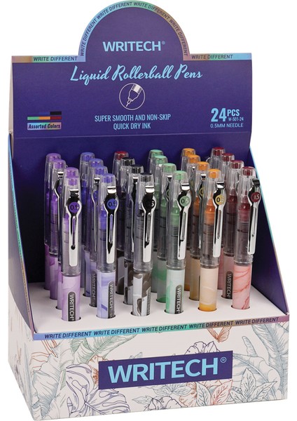 Wrıtech W-501 Lıquıd Roller 6 Renk 0,5mm Kalem - 24'lü Set fiyatları