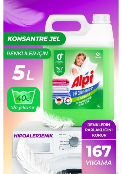 Color Sıvı Çamaşır Deterjanı 5 lt Color 167 Yıkama