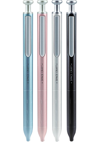 Wrıtech W-0156 Metal Up Siyah Gövde 0,7mm Mavi Jel Kalem - 6'lı Kutu