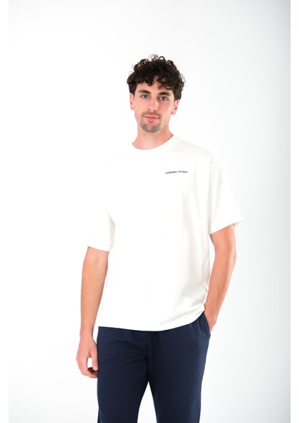 Studio Ekru - Oversize Fit T-Shirt Erkek modelleri