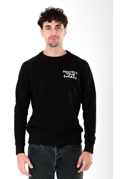 Protect Your Energy Regular Fit Sweatshirt Erkek - Siyah fiyatları