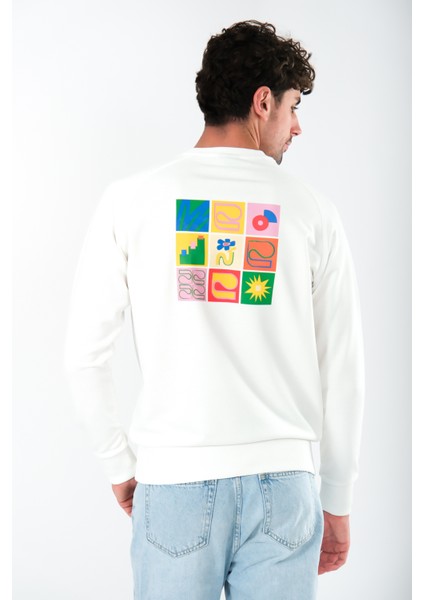 Art Will Save Us Regular Fit Sweatshirt Erkek - Ekru fiyatları