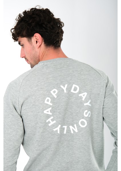 Happy Days Regular Fit Sweatshirt Erkek - Gri