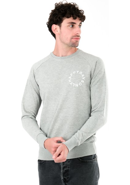 Happy Days Regular Fit Sweatshirt Erkek - Gri modelleri