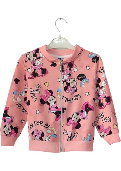 Kız Çocuk Minnie Mouse Temalı Mevsimlik Hırkalı Üçlü Takım Kız Çocuk Hırkalı Takım modelleri
