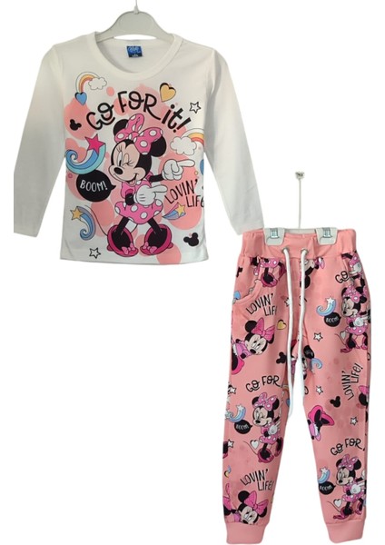Kız Çocuk Minnie Mouse Temalı Mevsimlik Hırkalı Üçlü Takım Kız Çocuk Hırkalı Takım fırsatları