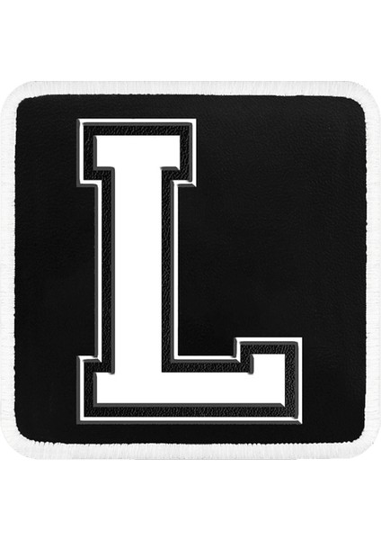 V1 L Harf - 2 Kod Logolu Unisex Siyah-Beyaz Bench