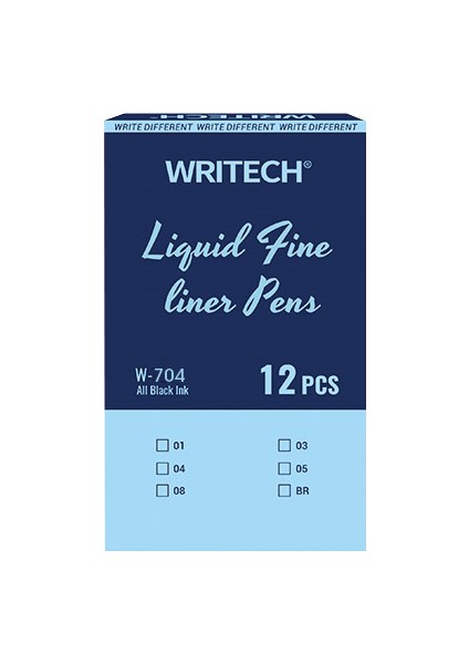 W-704 Lıquıd Fınelıner 0,05MM Kalem - 12'li Kutu fırsatları