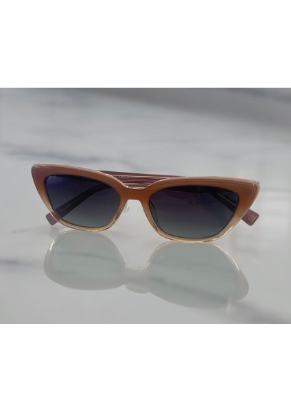 HM 1609 C4 Cat Eye Pembe - Kahverengi Kadın Güneş Gözlüğü