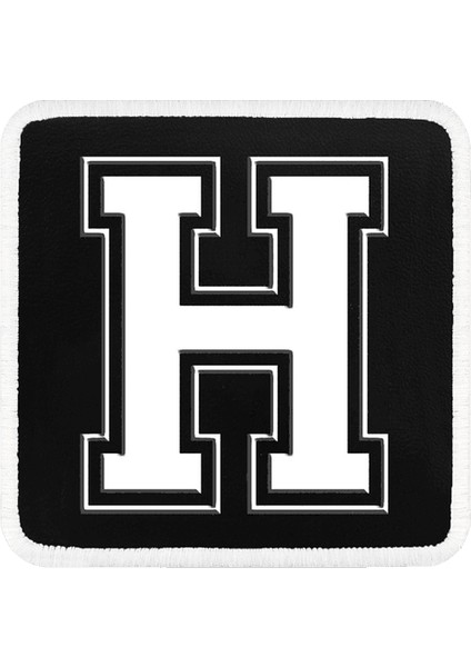 V1 H Harf - 2 Kod Logolu Unisex Siyah-Beyaz Bench