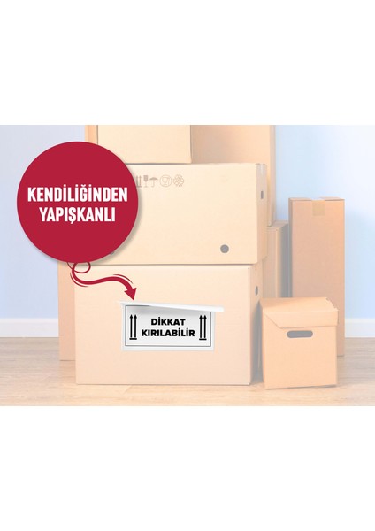 172 Adet Yapışkanlı Koli Etiketi Kırılabilir Etiketleri ve Depolama Ev Taşıma ve Taşınma Malzemeleri modelleri