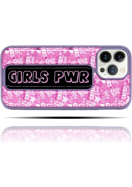 Apple IPhone 13 Pro Girls Power Pembe Mor Yumuşak Silikon Telefon Kılıfı