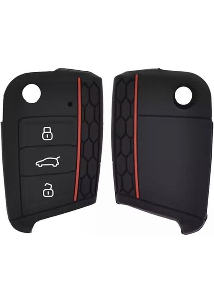 Volkswagen Ripido Polo Uyumlu Golf Uyumlu 7 Gtı Silikon Anahtar Kılıfı Siyah fiyatları