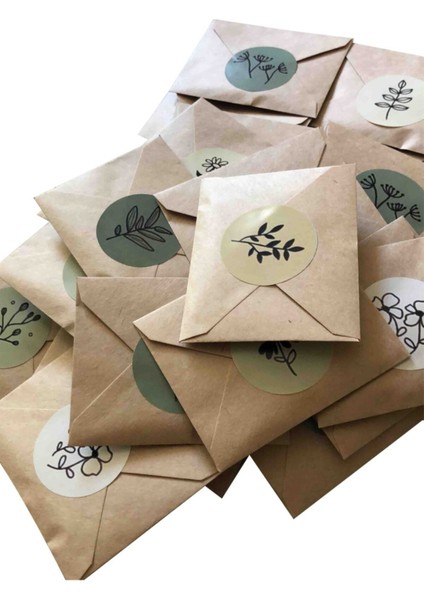 Kraft Zarf 100'lü Paket 7 x 9 cm Mini Kraft Zarf