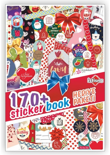 170 Adet 17 Farklı Sayfa Kutlama Etiket Serisi Sticker Book Etiket Kitabı Sticker Defteri Etiket