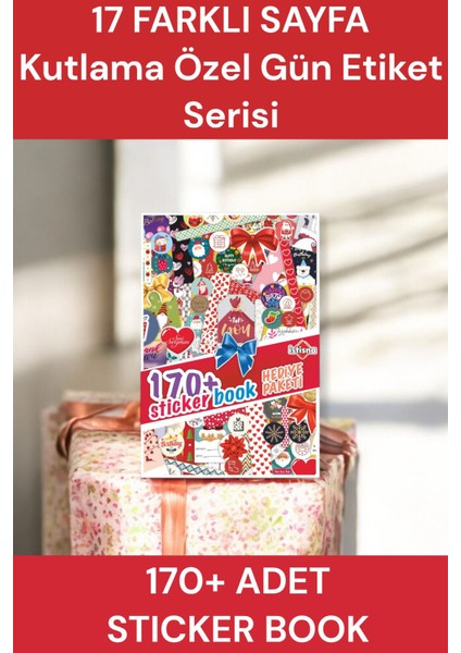170 Adet 17 Farklı Sayfa Kutlama Etiket Serisi Sticker Book Etiket Kitabı Sticker Defteri Etiket