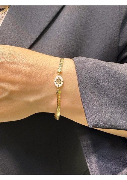 Balık Sırtı Ezme Zincir Kutup Yıldızı 8 Ayar Altın Bileklik fiyatları