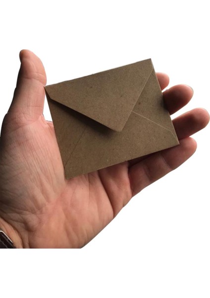 50 Adet Minik Kraft Zarf (7x9 Cm) - Saman Kağıdı