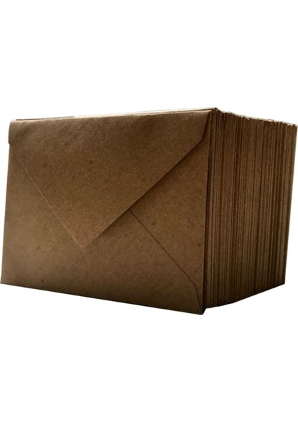 50 Adet Minik Kraft Zarf (7x9 Cm) - Saman Kağıdı