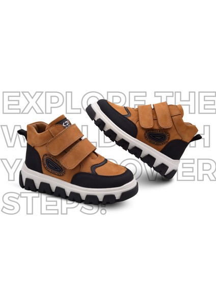 Toscana Çift Cırtlı Hakiki Deri Erkek Çocuk Bot Taba Rengi indirimleri