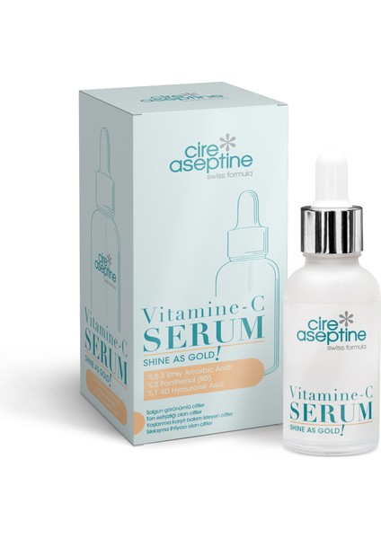 Cire Aseptine Vitamine-C Yüz Serumu 30 Ml- Shıne As Gold!