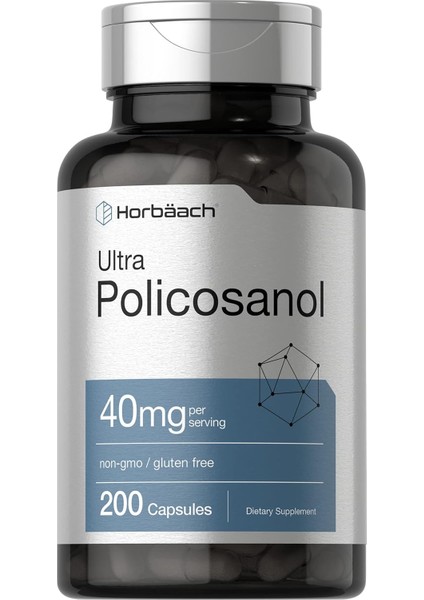 Policosanol Ultra 40 Mg Superior Quality 200 Kapsul Gluten Free
