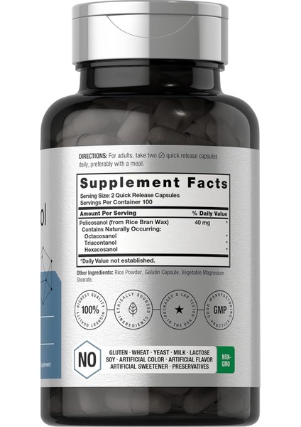 Policosanol Ultra 40 Mg Superior Quality 200 Kapsul Gluten Free fiyatları