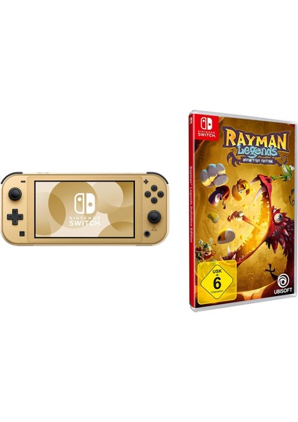 Switch Lite Hyrule Edition (Özel Sürüm) Sıfır Oyun Konsolu + Rayman Legends Oyunlu Bundle
