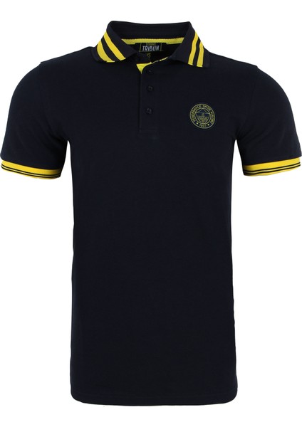 Erkek Trıbun Tek Renk Logolu Polo