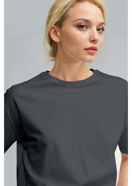 Kadın Füme Nefes Alan Bisiklet Yaka Regular Fit Normal Kesim Baskisiz Basic T-Shirt fiyatları