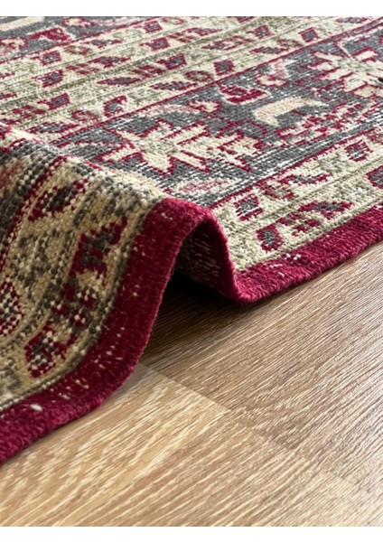 55X305 cm Çiçek Desenli William Morris Stili Modern Nostaljik El Dokuma Yün Kilim fırsatları