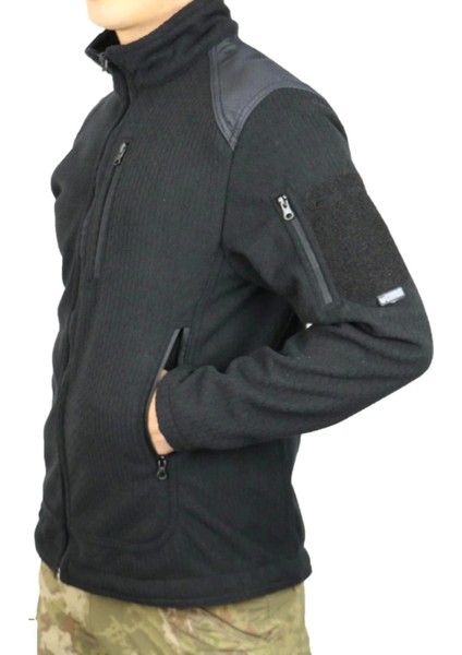 Tactical Petek Desenli Siyah Polar