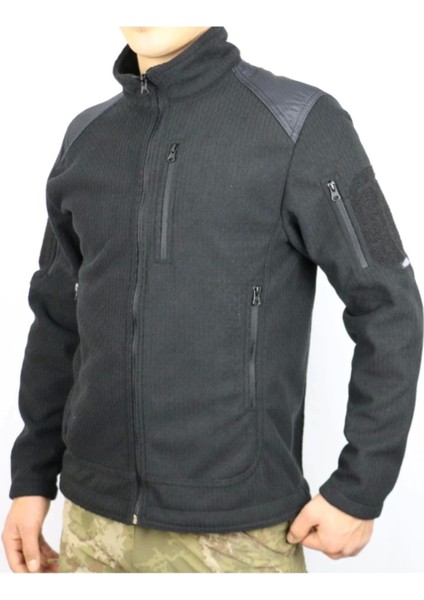 Tactical Petek Desenli Siyah Polar