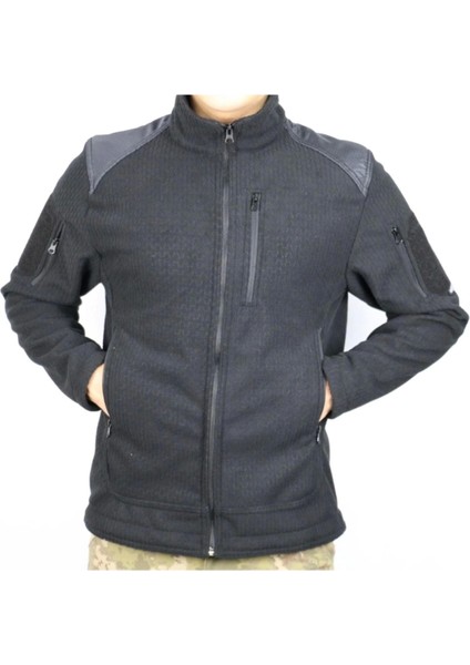 Tactical Petek Desenli Siyah Polar