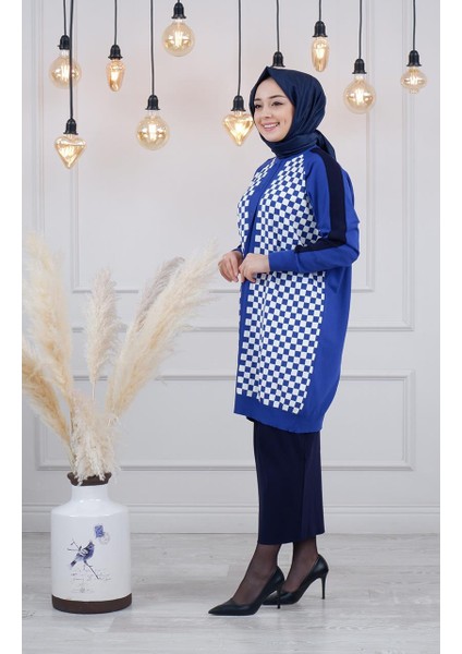 Hırka 6891 Saks Mavi