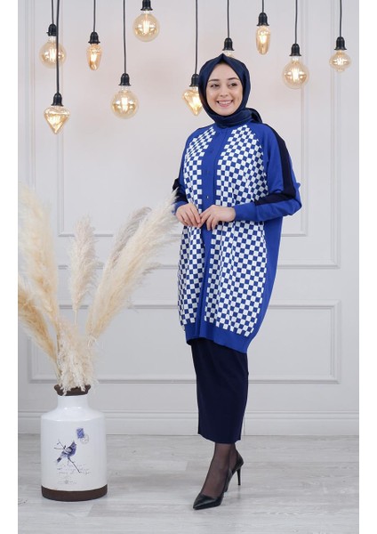 Hırka 6891 Saks Mavi