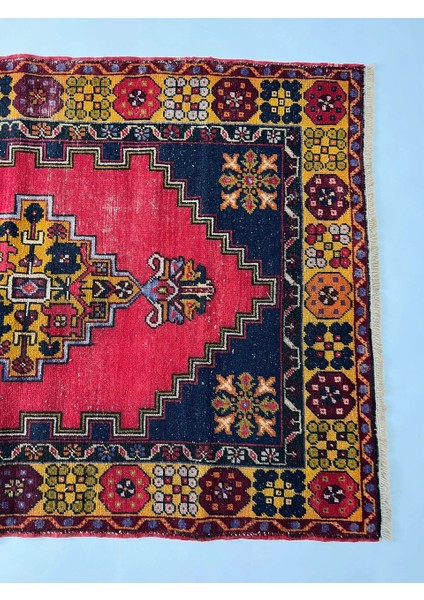 118X231 cm Kırmızı Renkli Rustik Desenli El Dokuma Yün Türk Kilim fiyatları