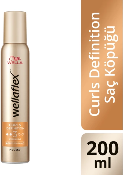 Wella Wellaflex Curls Definition Bukle Belirginleştirici Saç Köpüğü Strong Hold - 200 ml